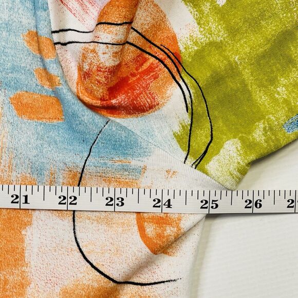 Jess Jane Shirt Women's XL Vienna Soft Knit 3/4 Sleeve Top Multicolor Art Wear - Picture 7 of 8